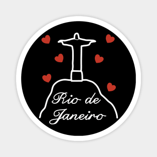 Rio de Janeiro with heart love summer travel vintage Magnet